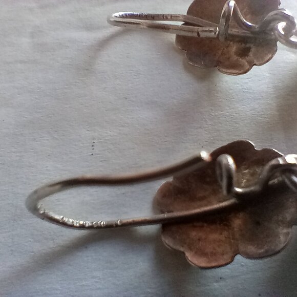 Stunning Authentic Vintage Navajo Turquoise and Silver Earrings - Picture 2 of 5